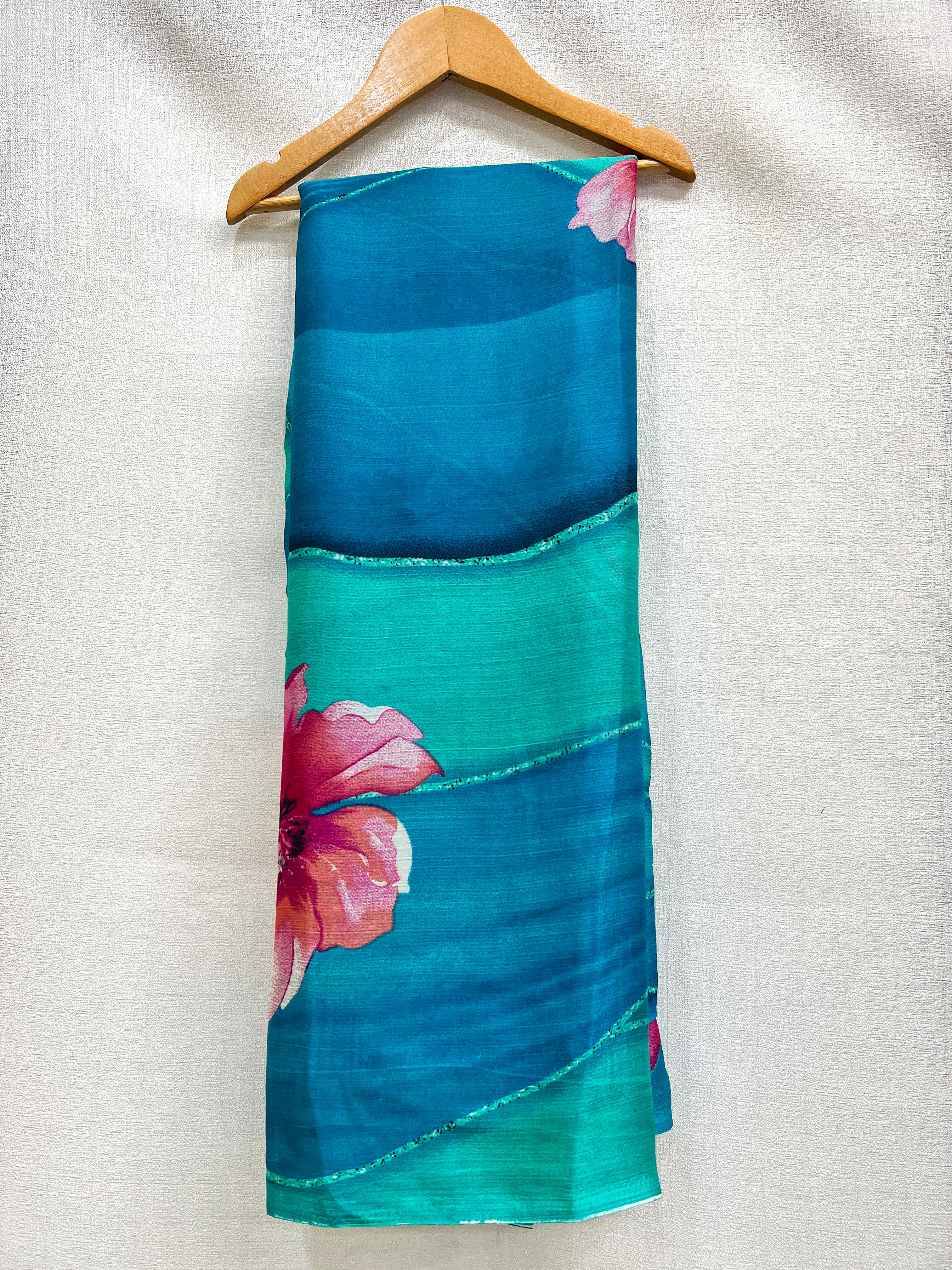 Trending Chiffon Saree Pico Falls Done